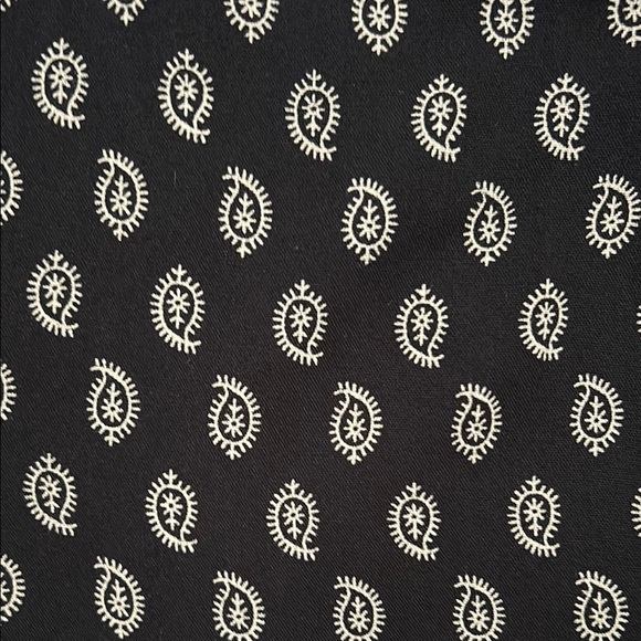 Patrons of Peace Midi Boho Tiered Black and White Paisley Sundress, Size Medium - Picture 16 of 16